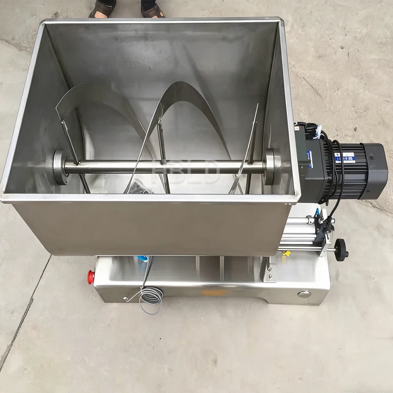 Horizontal U-Shaped Hopper Filling Machine Single Head Peanut Chocolate Sauce Honey Paste Mixing And Packaging Machine