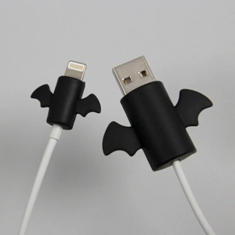 Cute Angel / Devil Wings Charging Wire Protective Cover Interface Area Anti-break Protector Extend Service Life of Data Cable