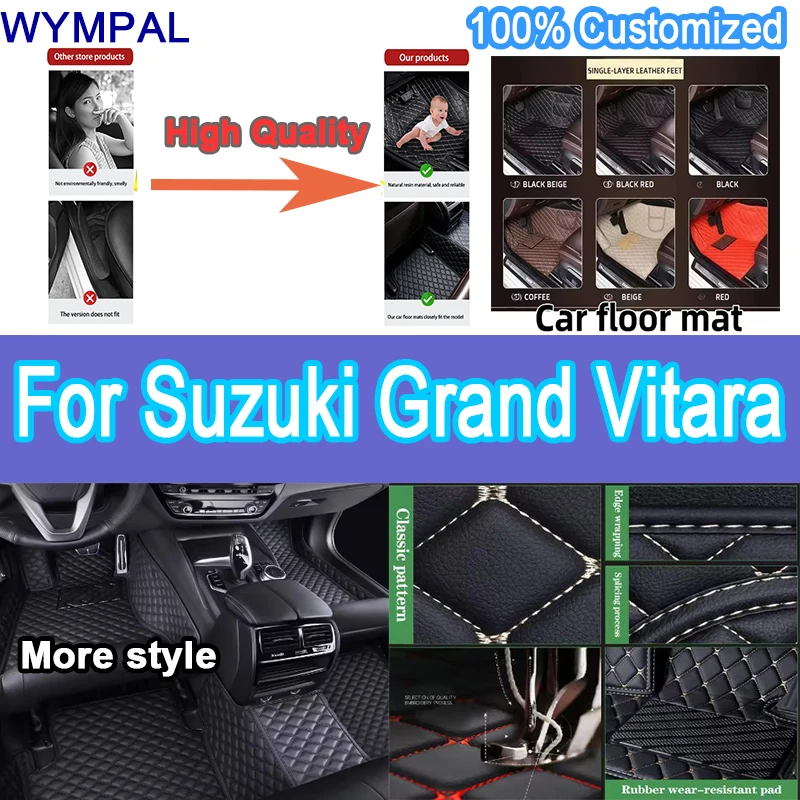 

Luxury Car floor mats for Suzuki Grand Vitara (Four doors) 2006-2010 2011 2012 2013-2017 auto foot Pads automobile interior mats