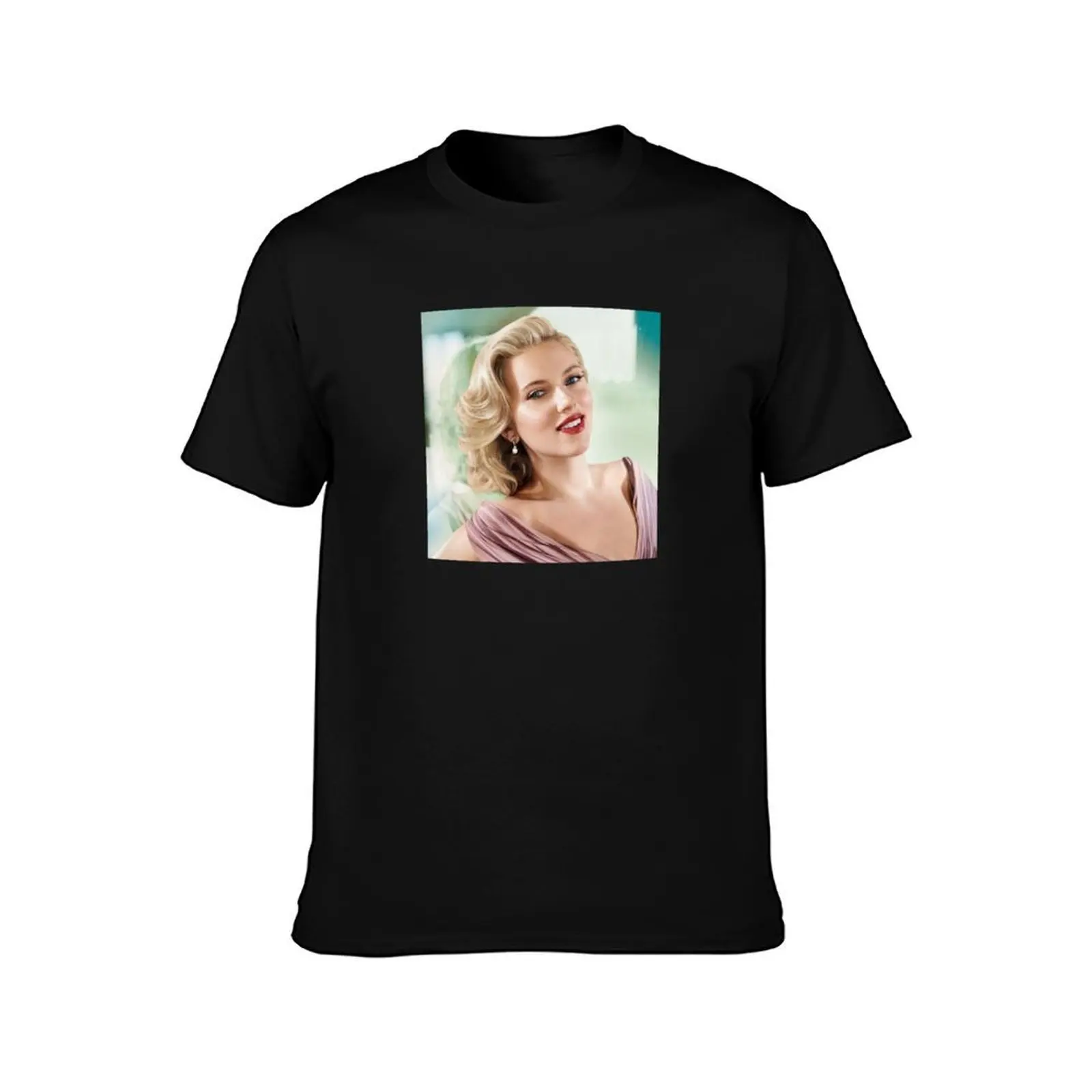 Scarlett Johansson T-Shirt Functional Casual Short Sleeve Tee T-Shirt