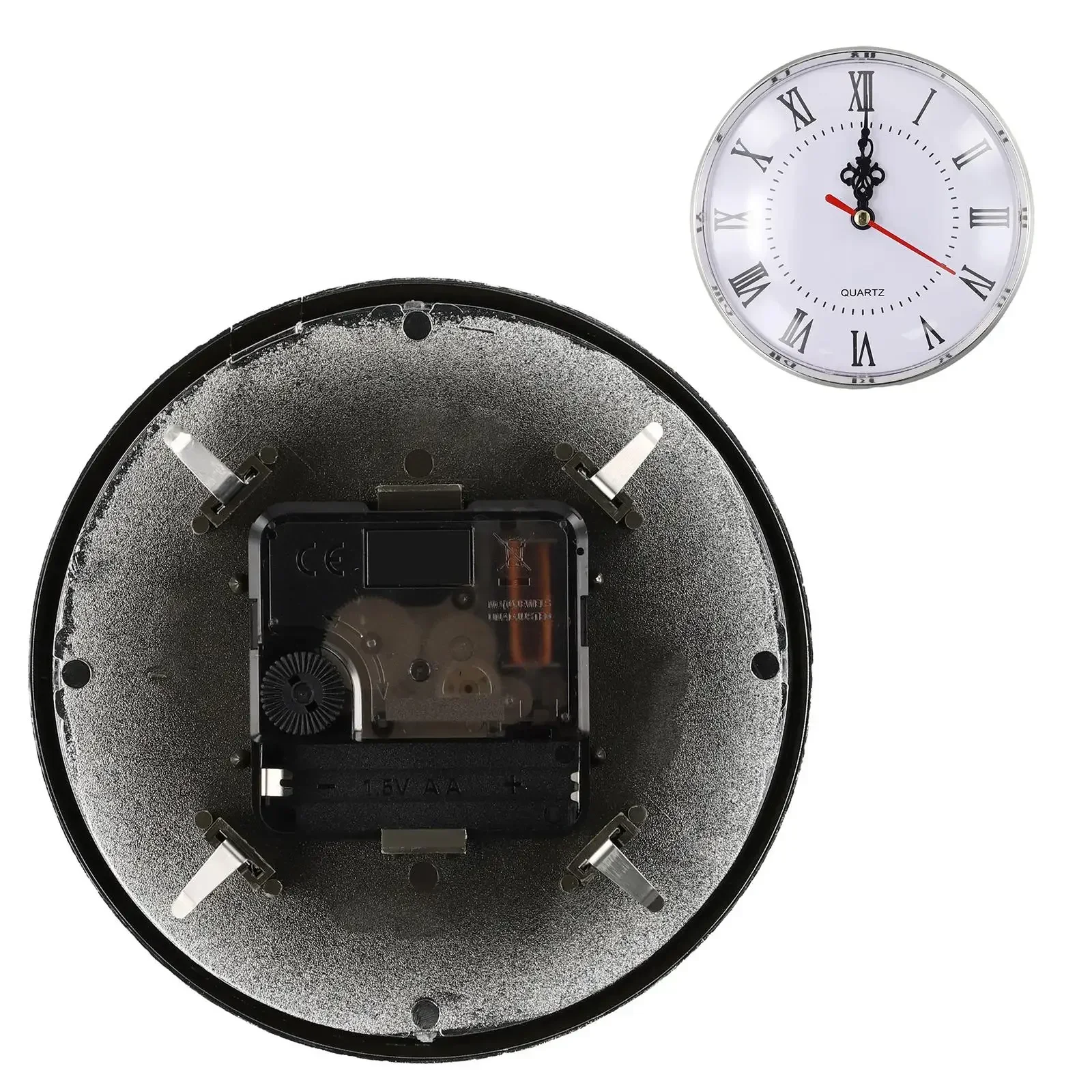 DIY 130MM Quartz Clock Insert Movement Roman Numeral Replacement Gold Silver Roman Numeral Wall Clock Bell Jar New