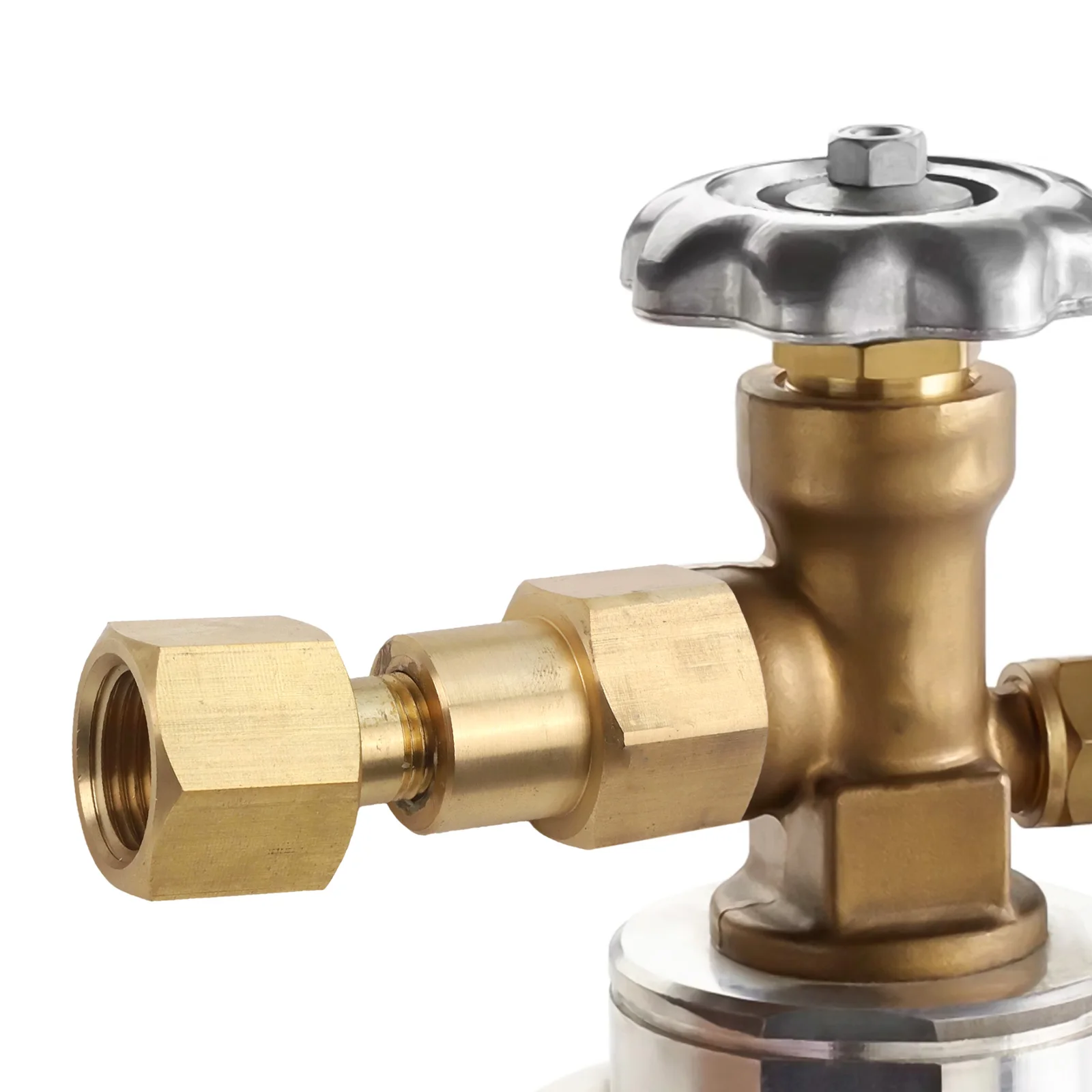 1pc CGA-320 A CGA-580 Adattatore Cilindro W/Guarnizione Per Serbatoio Diidride Carbonio Al Regolatore di Argon Per Accessori di Saldatura TIG/MIG