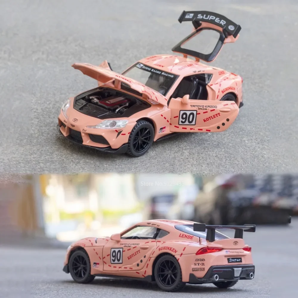 1:32 Toyota Supra GT4 Konzept Sportwagen Modell Spielzeug Legierung Körper Gummireifen Diecast Supercar Modelle Dekoration Kinder sammeln Geschenke