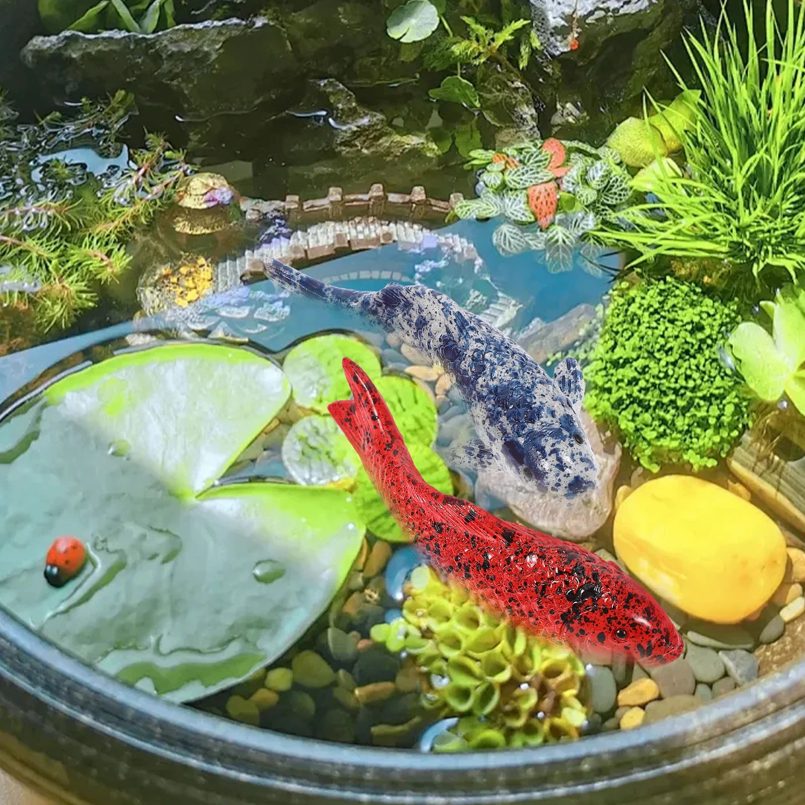 

5pcs Realistic Tank Supplies Aquarium Fake Decor Tank Floating Fish Decor Resin Fake Fish Decorations