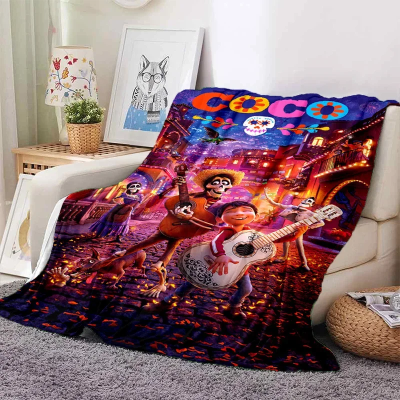Cartoon 29 Style Coco Day of The Dead Disney Soft Flannel Blanket for Bed Bedroom Sofa Picnic,Throw Blanket for Outdoors Kids 3D