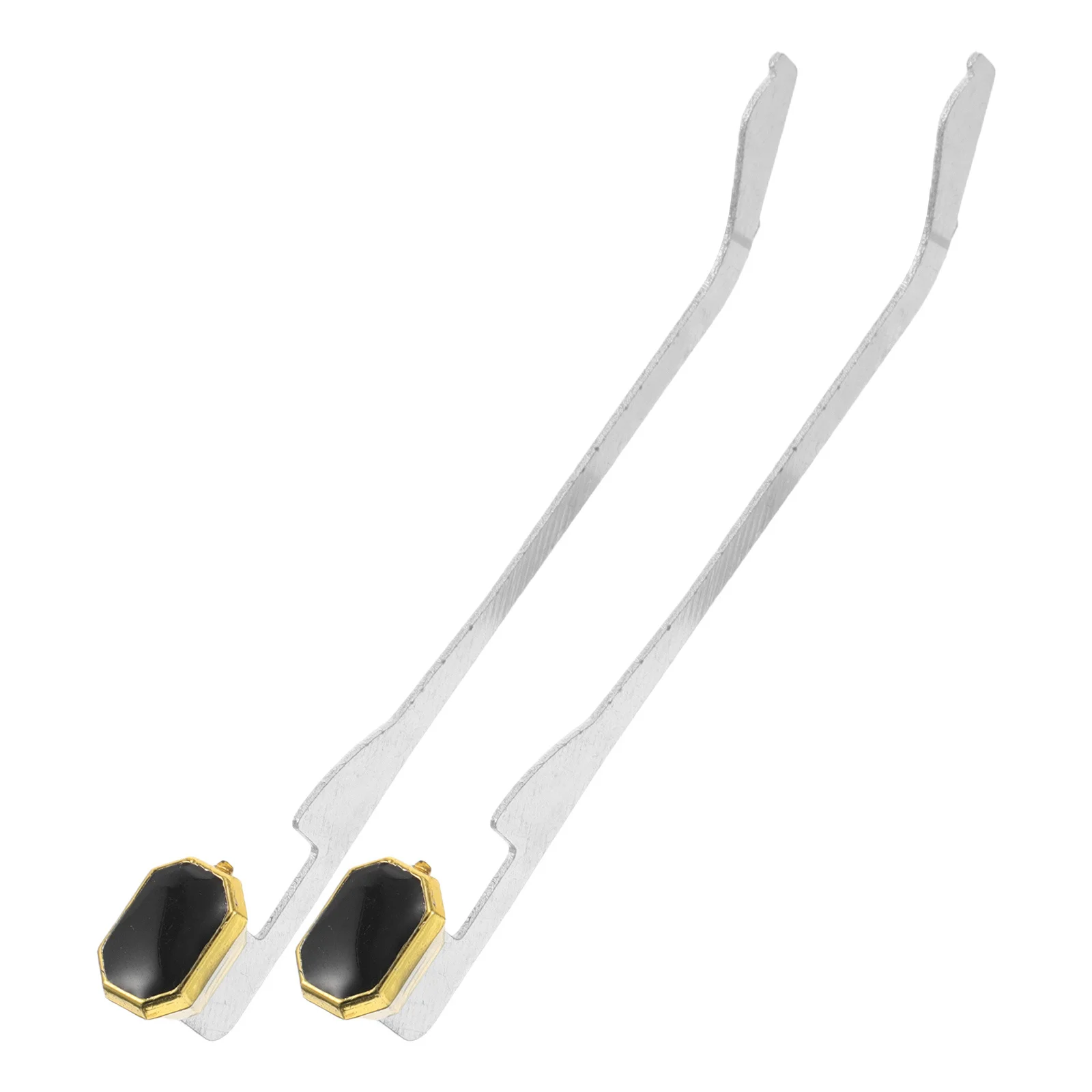 

2Pcs Umbrella Push Button Switch Long Handle Metal Repair Parts Bow Snap Open Close for Automatic Umbrella Opening