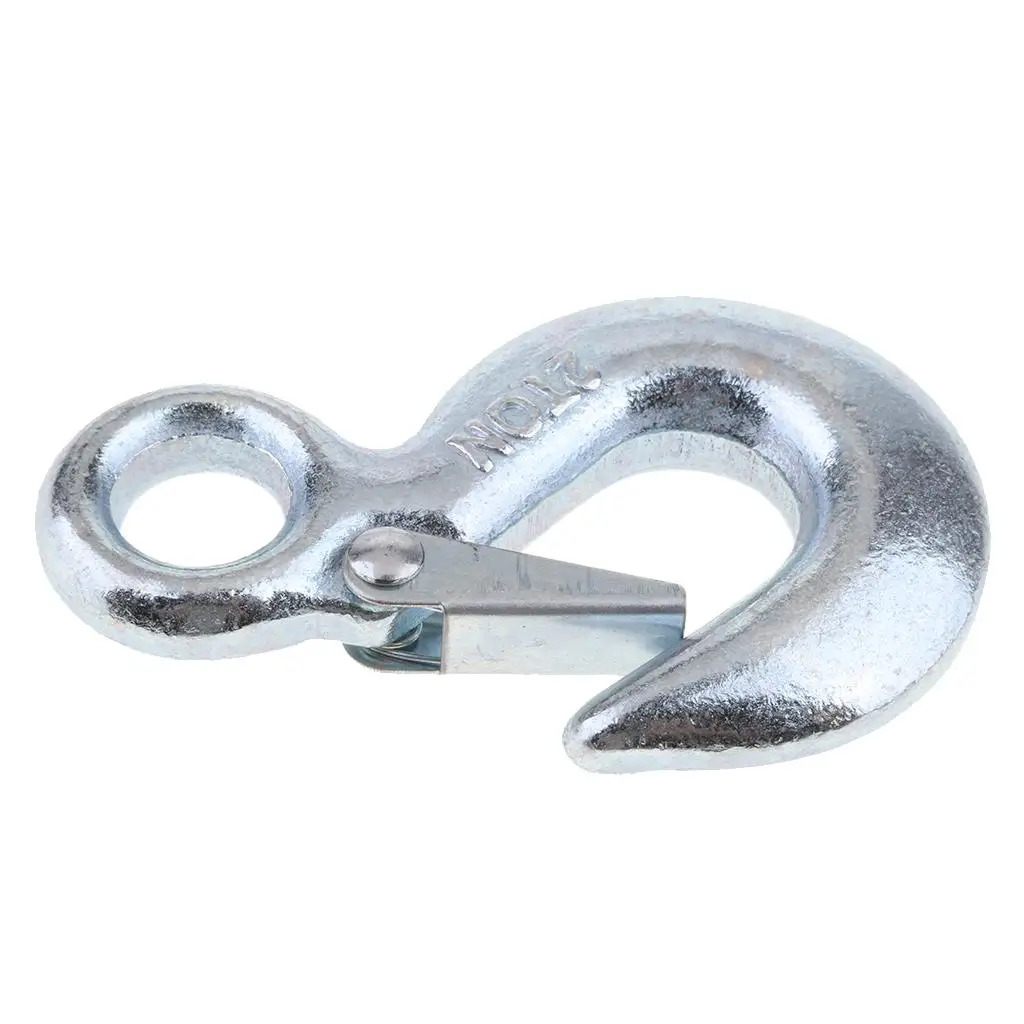 Durable Clevis Grab Hook with Latch for Lifting, UTV/ATV Winch Cable