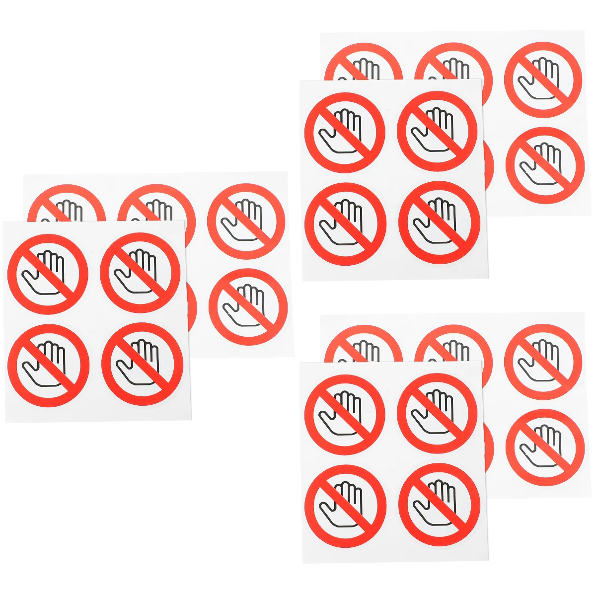 

Set of 3 Car Stickers Safety Labels Security Yard Sign Logo Honeycomb 250X250X001CM Funny Machine Caution Signs Man Baby