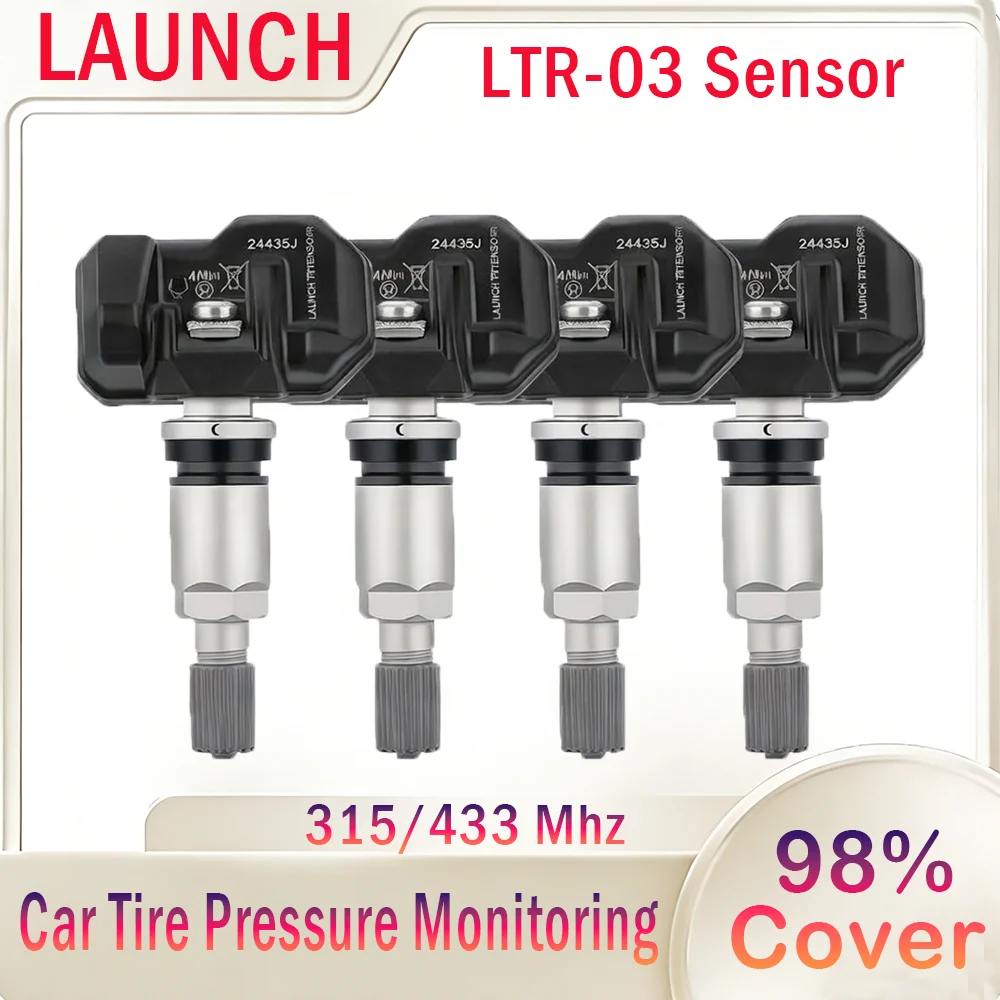 2026 LAUNCH LTR-03 RF TPMS Sens 315/433MHz Dual Frequency Universal Programmable Tire Pressure Monitor 98% Vehicle Coverage