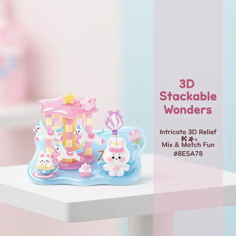3D Stacked Crystal Stickers Adorable Cartoon Animal Removable No Residue Decals for Kids Home Wall DIY Craft Decor