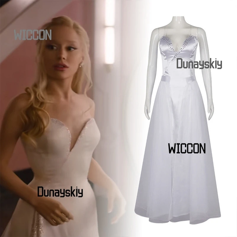 

Wicked 2 Glinda anime movie new cosplay costumes accessions lolita dress white high quality elegant Halloween cosplay
