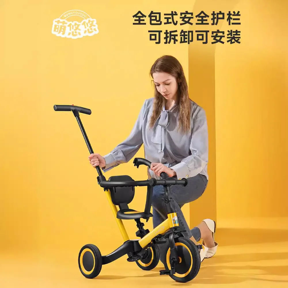 Children's Balance Bike Slide Bike Three Wheeled Pedal Baby Slide Bike Children's Learning Stroller Baby Stroller