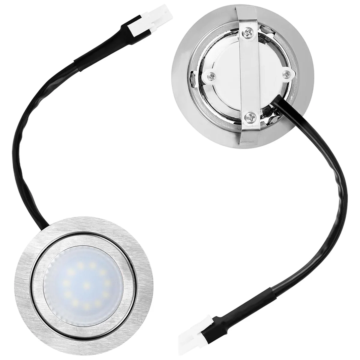Bombillas para campana extractora de piezas, reemplazo de luz LED de acero inoxidable, empotrada, para cocina, 2 unidades