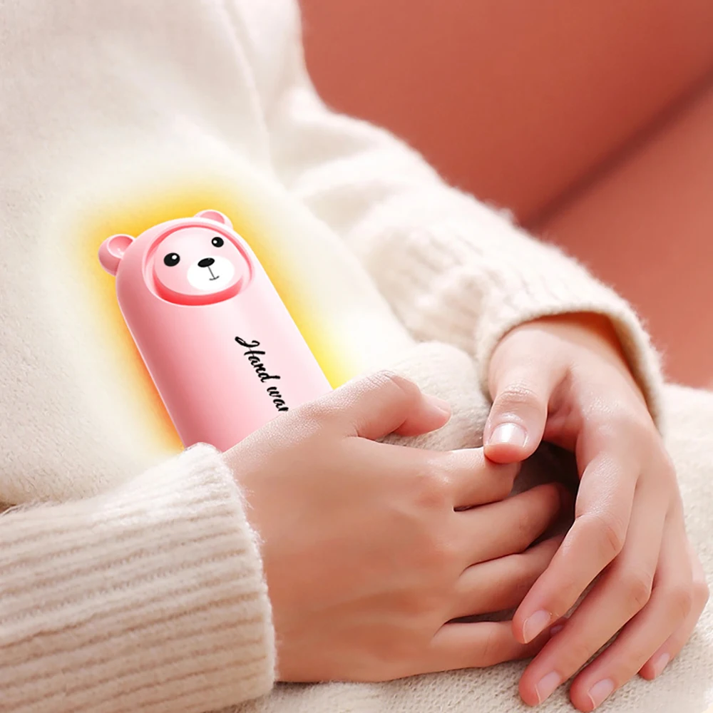 2000 mAh Hand Warmer Rechargeable Cute Portable USB Hand Warmer Mini Electric Hand Warmer Power Bank Children Birthday Christmas