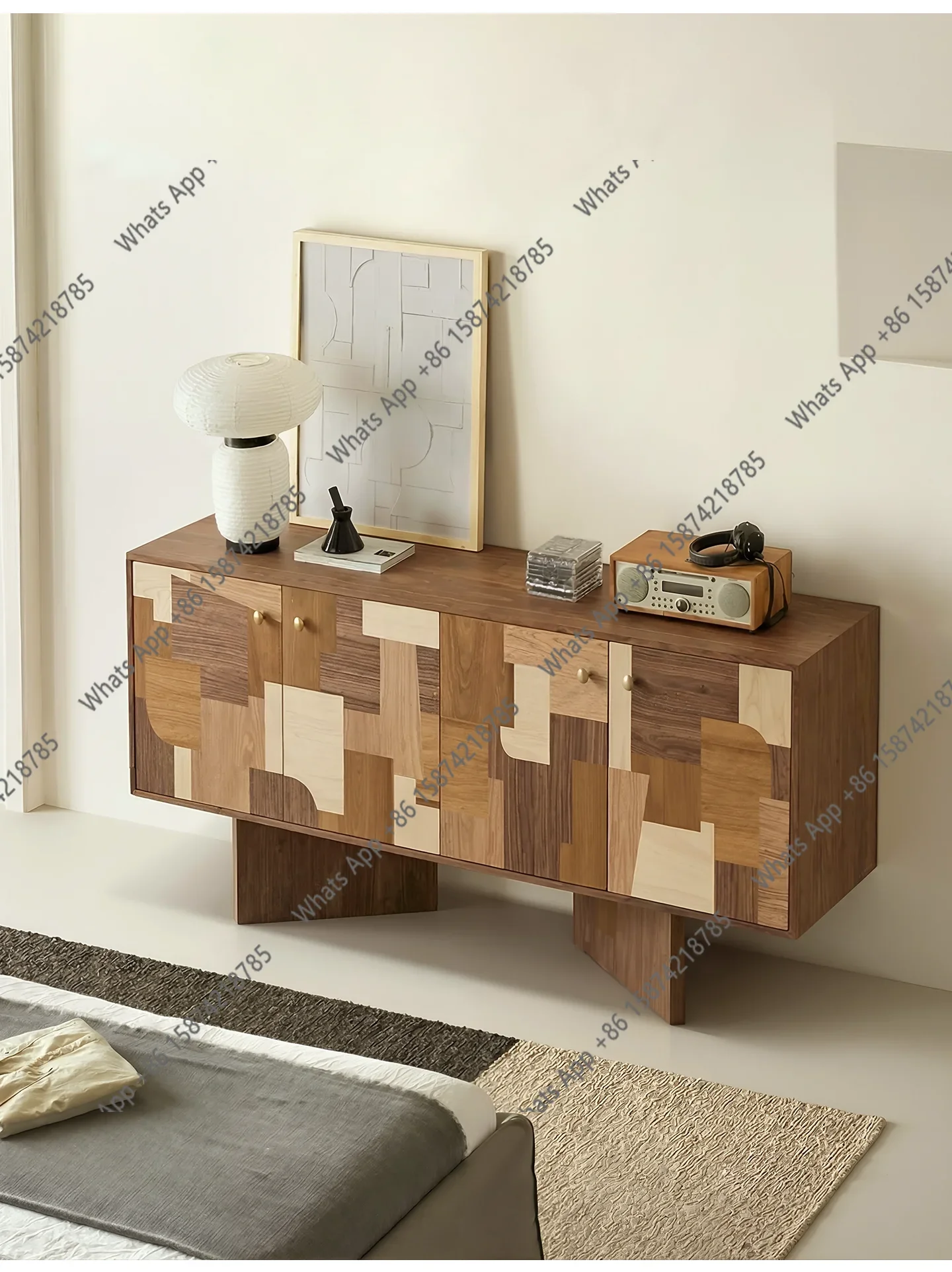 

X Dining Side Cabinet Solid Wood Locker Living Room Storage Against The Wall Antique Sofa Side Cabinet Storage Cabinet