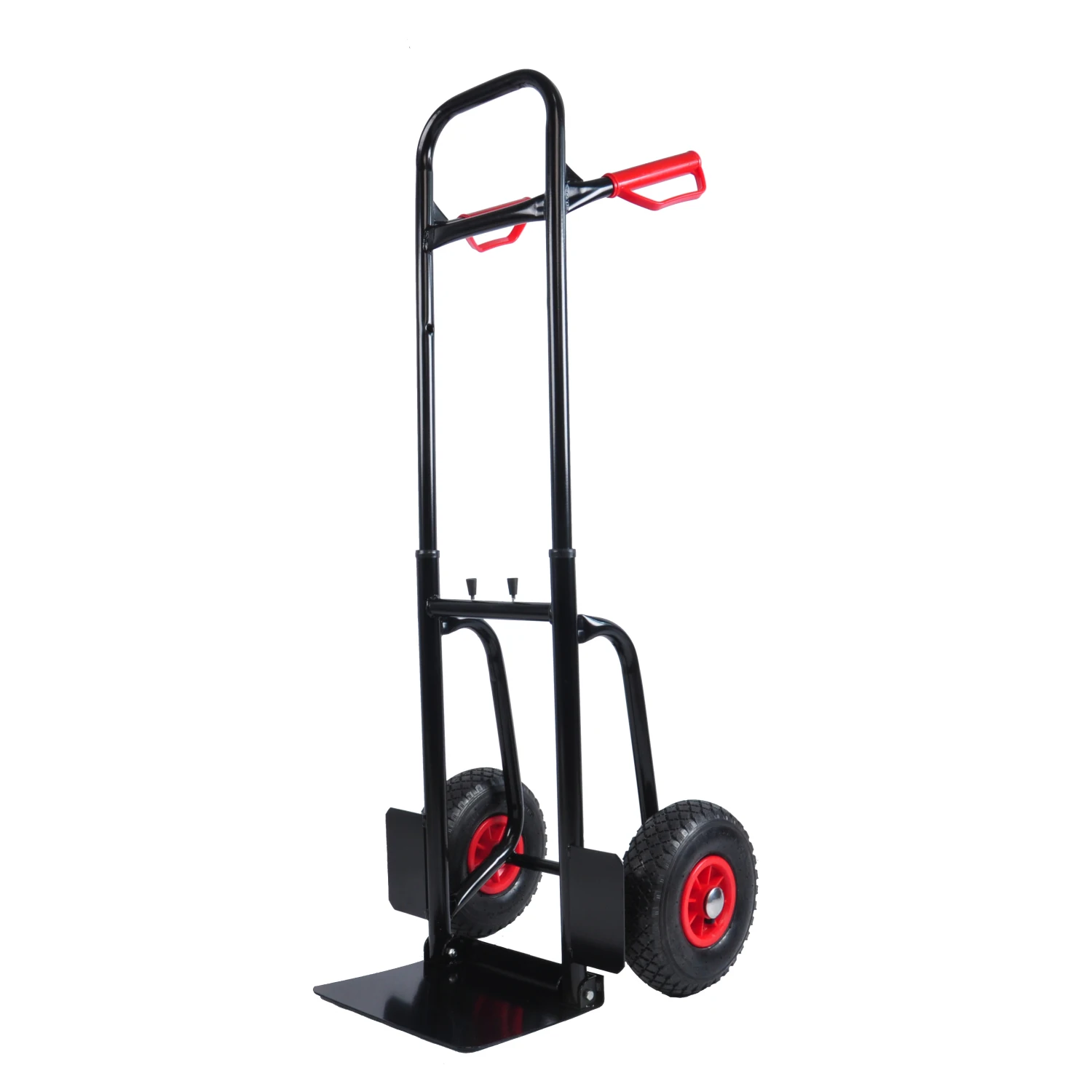 Heavy duty manual truck with double handles 330 lb steel trolley for moving heavy platform truck with 10 