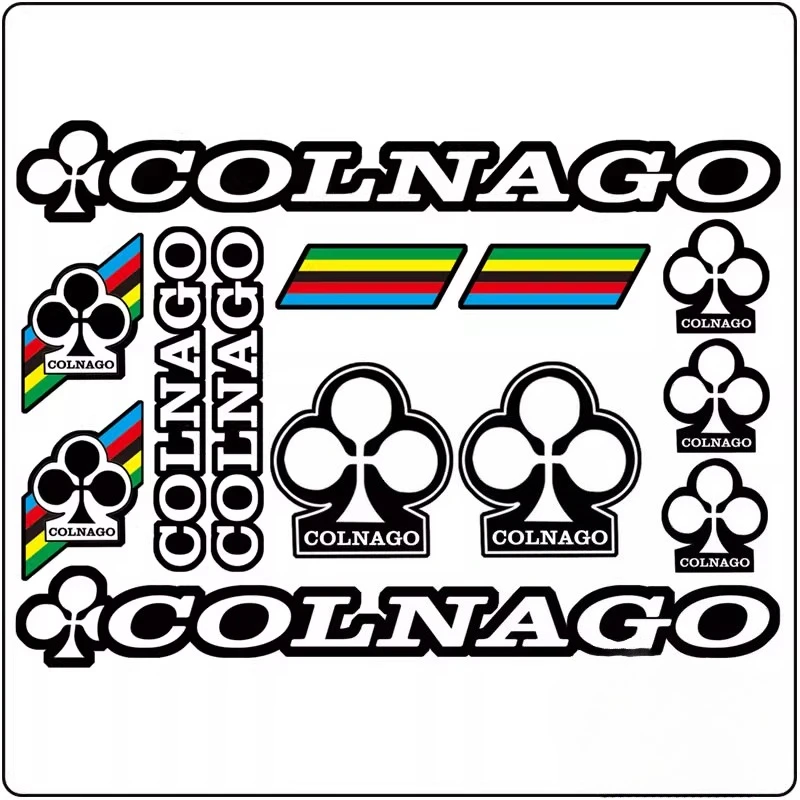 13 ملصقًا مجموعة ملصقات COLNAGO، ملصق COLNAGO لتزيين الخوذة، ملصق كونسيلر بإطار زهر البرقوق الإيطالي، DIY