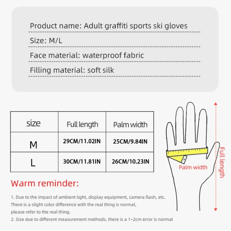 Guanti da sci caldi per adulti per uomini e donne, guanti invernali impermeabili foderati in pile, guanti da ciclismo invernali touchscreen