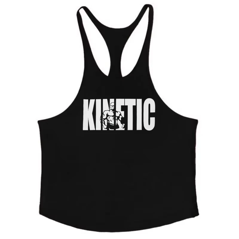 New Men's Dynamic Muscle Graphic Fitness Vest-Brand Cotton Sleeveless Shirt, Casual Fashion Fitness Stringer Running Vest