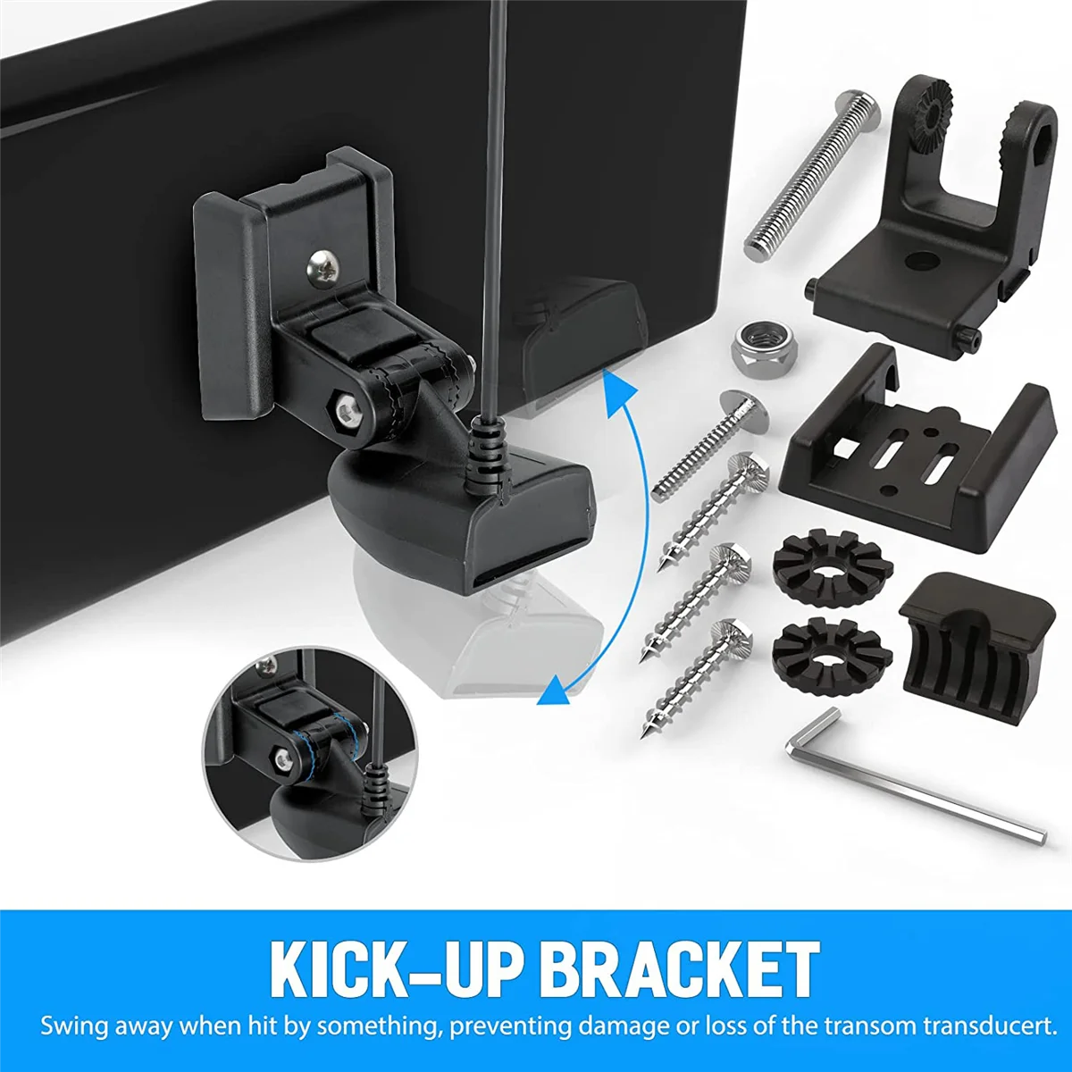 For XNT Transducer Bracket, Transducer Mounting Plate for XNT Model Transducers, 7400931 Transom Mounting Hardware Kit