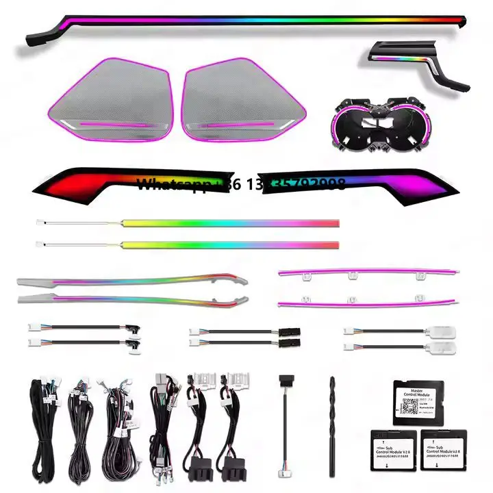 

Upgrade 256 Colors Symphony Led Car Interior Ambient Lights Decoration for Audi A4 B9 2017-2024 Atmosphere Strip Accessories