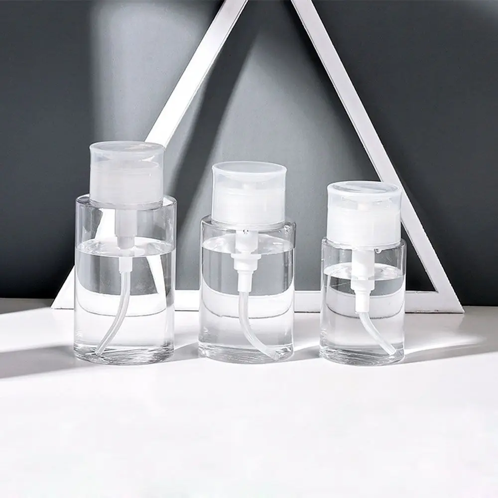 Botella de prensa de contenedor recargable para uñas, dispensador de bomba vacía, botella de almacenamiento