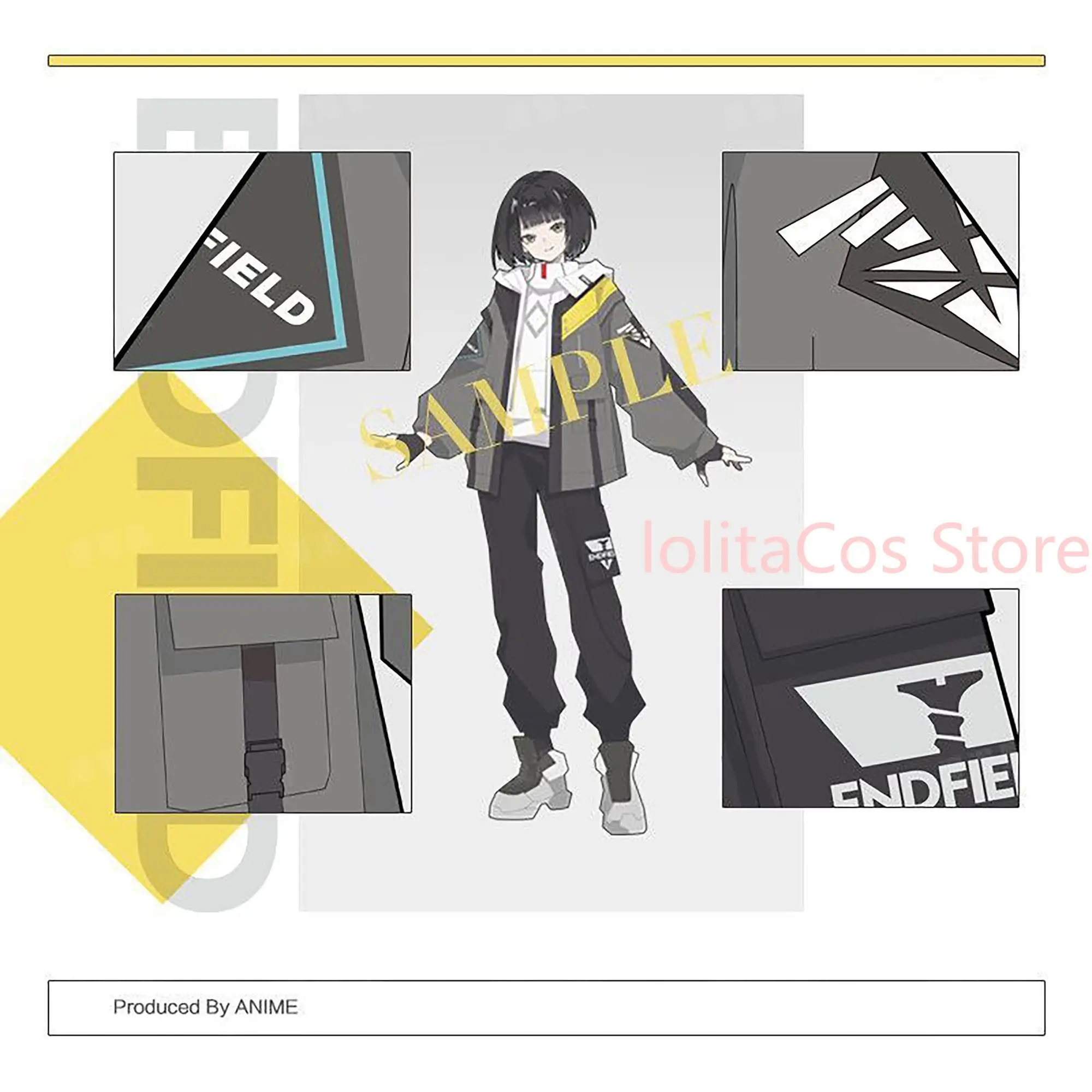 

New Arknights:Endfield Endmin Fanmade Doujin Clothes Set Long Sleeve Sweatshirt Jacket Cargo Pants Girl Gift Cosplay Outfit Xmas