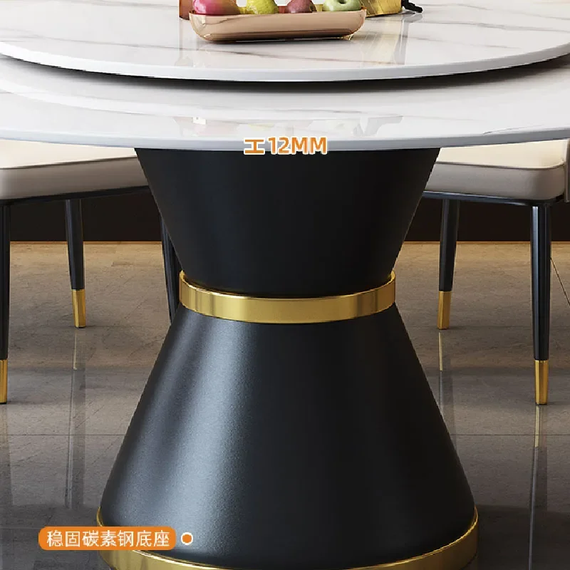 مجموعة طاولة طعام مستديرة حديثة وحدة تحكم متنقلة متعددة الوظائف طاولة جانبية طاولة مركزية فاخرة أثاث منزلي ميسا دي كوميدور