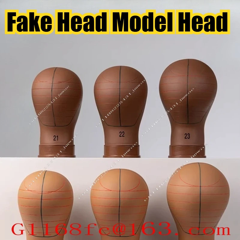 21 22 23 Inch PVC Mannequin Head Cork Canvas Mannequin Wig Making Display