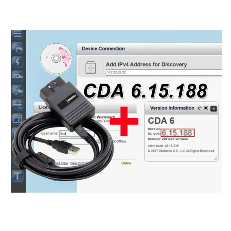 

Программное обеспечение CDA 6.15.188 с сканером Wi-Fi Micropod2 для загрузчика FLASH CDA6 + Micropod 2 Micropod2 Автомобильный диагностический инструмент