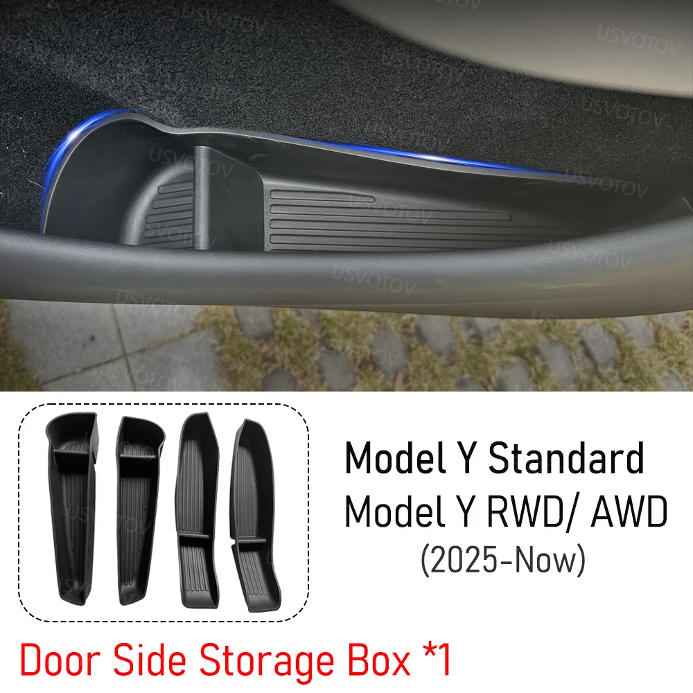 Mittelkonsolen-Organizer für Tesla Model Y Standard RWD 2026 Zubehör Kofferraum-Seitenstauraum Getränkehalter Brems- und Gaspedalabdeckung