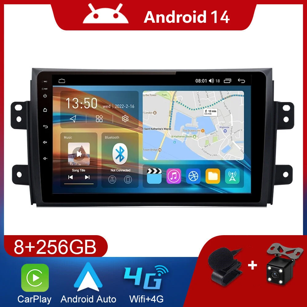 

Android 14 Car Radio Android Auto For Suzuki SX4 2006-2013 Multimedia Carplay 2Din Stereo Head Unit GPS HD Screen Autoradio Wifi