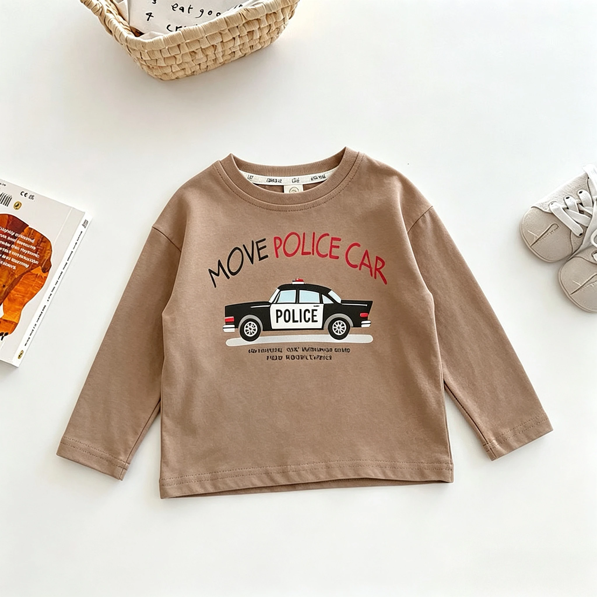 Kids' Car Print Long-Sleeve T-Shirt — product detail 3