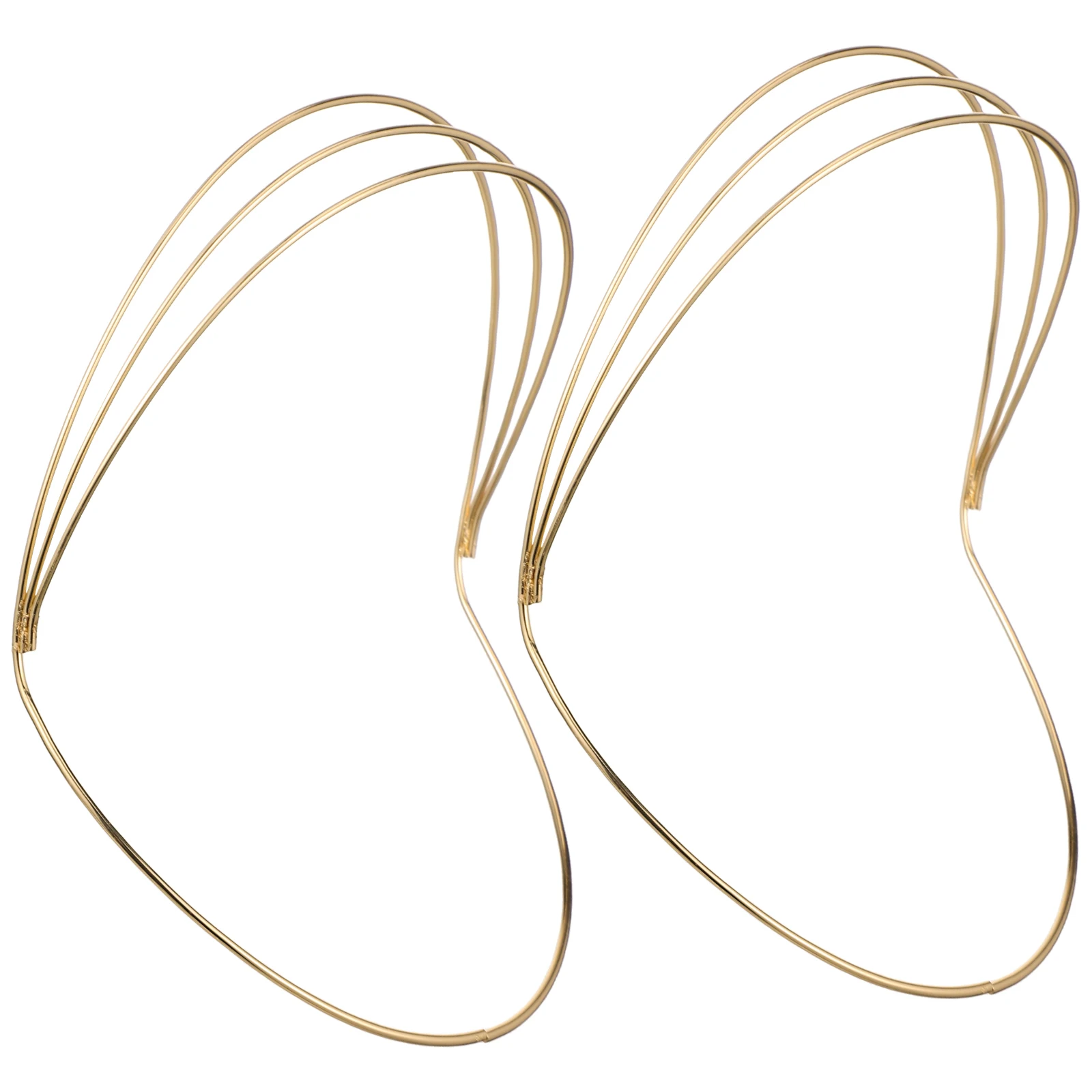 

2pcs Head Circle Hair Accessory Crown Making Frame Simple Tiara Diy Base For Wedding Party Bridal Headdress Craft Supply