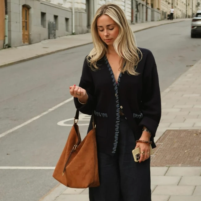 

Женская замшевая сумка-тоут JW PEI большой вместимости, стильная сумка-ведро через плечо для работы, нишевая сумка-ведро для ношения под мышкой