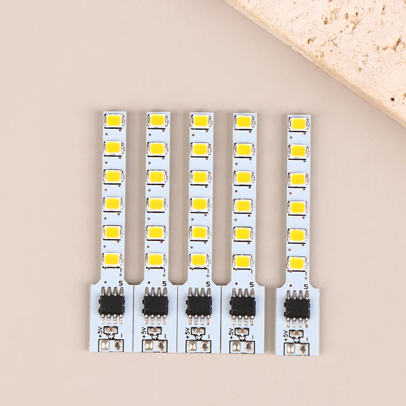 LED Flash Velas Diodo Luz, Imitação Lamp Board, PCB Decoração, Lâmpada Acessórios, DIY, 5pcs