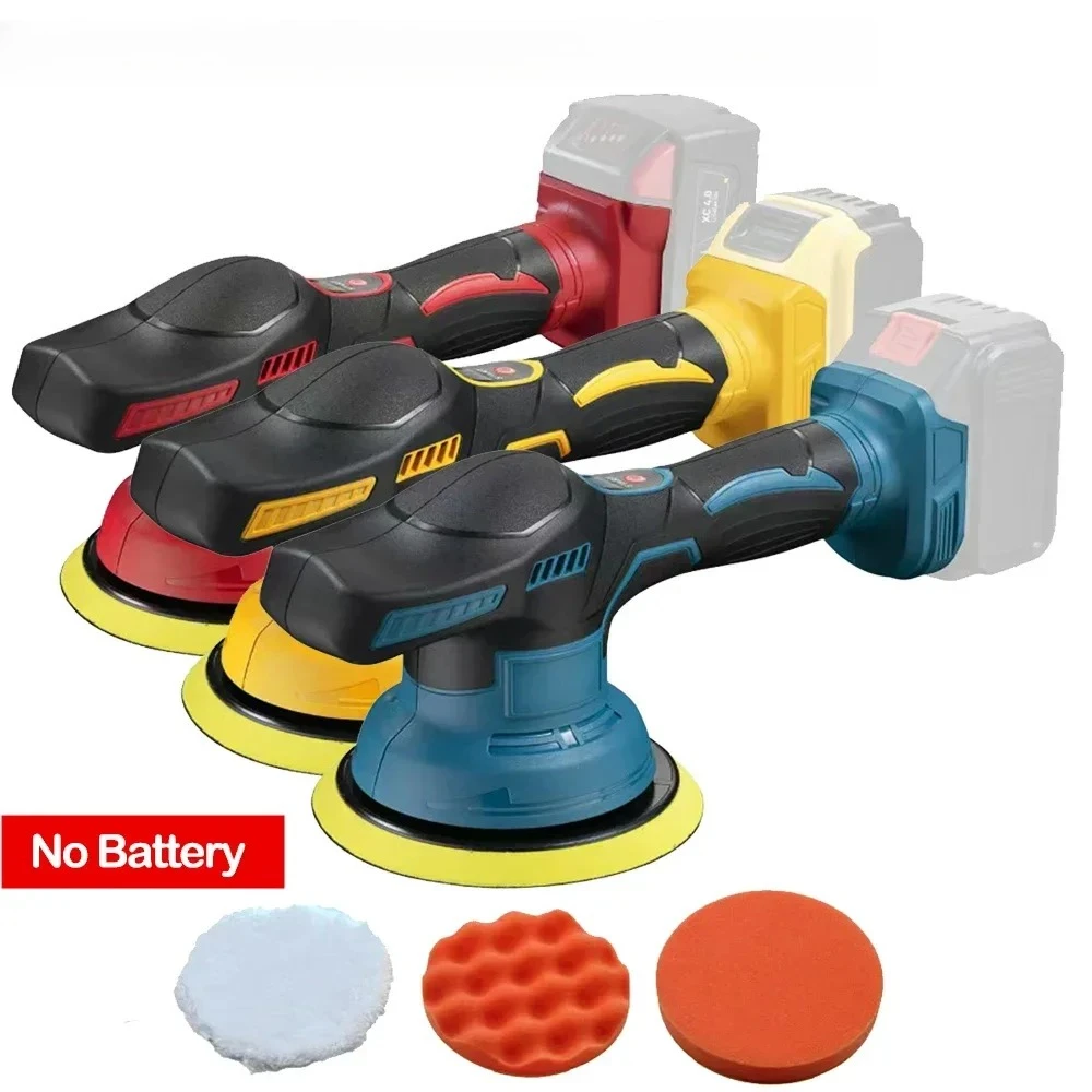 

LCordless Car Polisher 8 Gears Adjustable Auto Electric Waxing Sanding Sealing Glaze Tool Fit Makita/Dewalt/Milwaukee 20V Batt