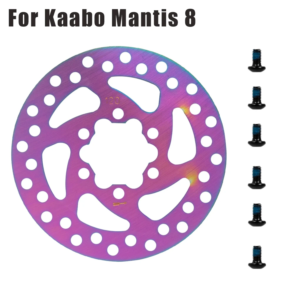 Colorful 120MM 6 Holes Disc Brake Disc Electric Scooter For Kaabo Mantis 8 Brake Disc Rotor Pads Replacement Parts