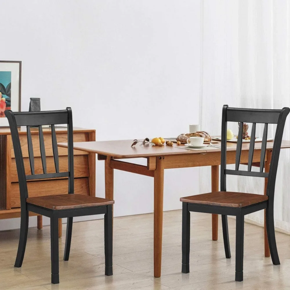 Dining Chairs Set of 4, Kitchen w/Solid Rubber Wood Frame, Easy to Assemble Dinings Chair, Dining Room Chairs