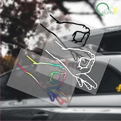 Interesting Pack Circle Game Hand Finger Car Sticker Vinyl on Car Styling Decal Motorcycle Funny Sticker Auto