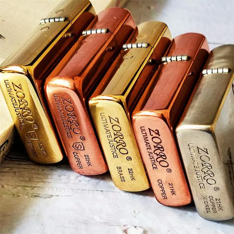 Zorro Various patterns, multiple brass Zoro 902  902s kerosen lighters, DIY carving, on-demand production