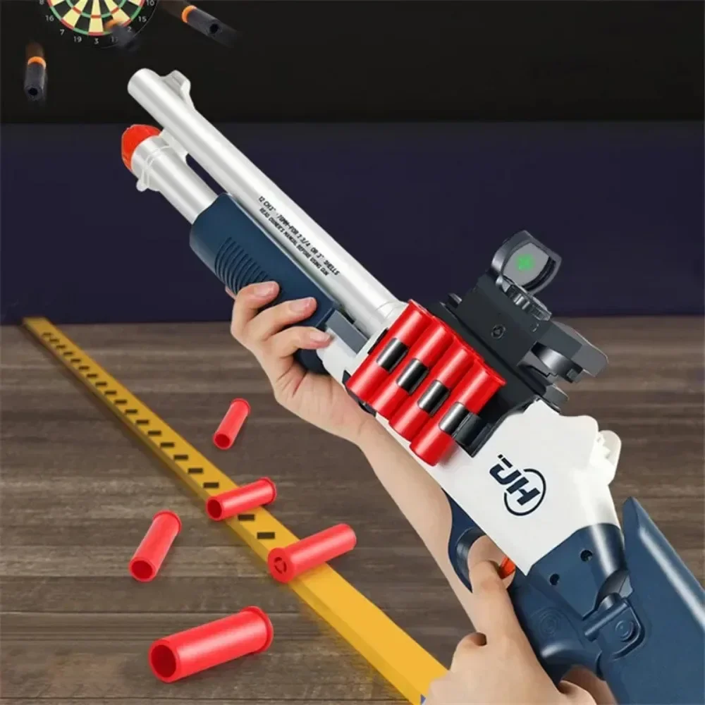 XM1014 Shell Ejecting Shotgun Soft Bullet Gun Ejection Spray Toy Gun for Outdoor Shooting Game Ideal  Gift for Kids Adults