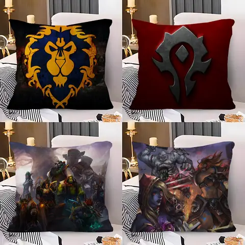 World of Warcraft – housse de coussin, taie d'oreiller, décoration de salon, canapé, maison, personnalisée