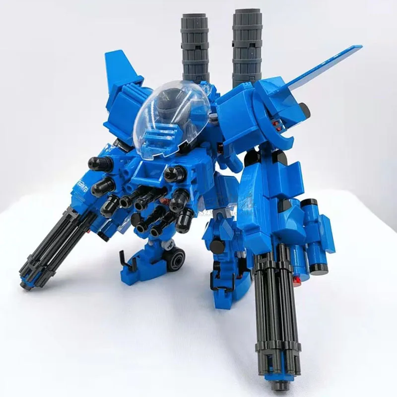 Kids Action Figure Robot Model Dolls Boys Toys Manned Mech Warrior Anime Figure Building Blocks Toys For Children