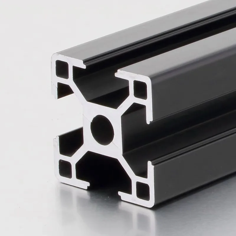 DHL 3030 3060 4040 black aluminum profile extrusion 600mm-1000mm EU standard 3D printer parts anode wire guide aluminum profile