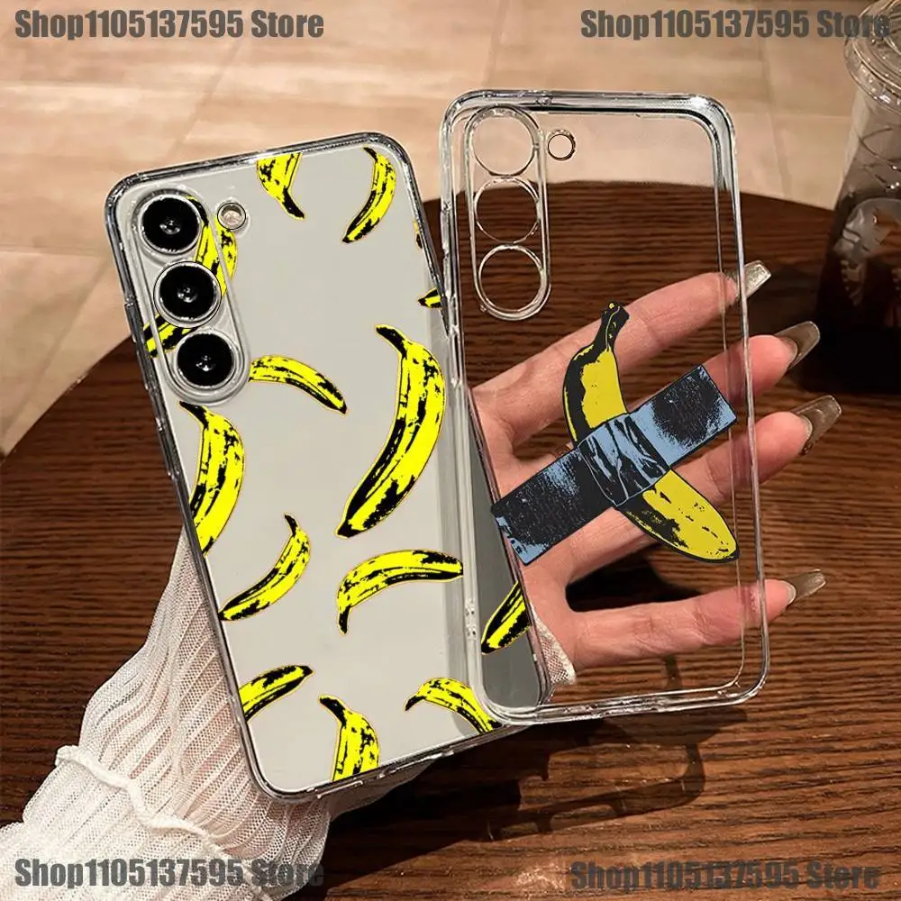 

A-Andy W-Warhol Art Banana Phone Case For Samsung S30,23,21,22,20, FE lite,S10,9,8,7 PIus Note20ultra Soft Transparent
