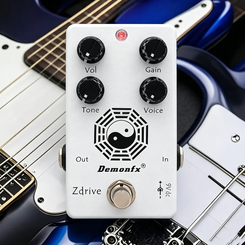 Demonfx Zendrive‑Clone Guitar Effect Pedal Boost Overdrive 4 Knobs Volume Gain Tone Voice Smooth Warm Tube‑Amp Drive StompBox