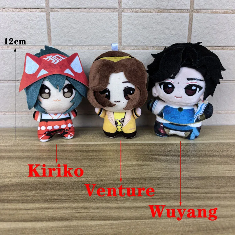 Latest 12cm Cosplay Anime Overwatch 2 Character Wuyang / Venture and Kiriko Plush Toy Keychain Game Cartoon Stuffed Plushie Doll