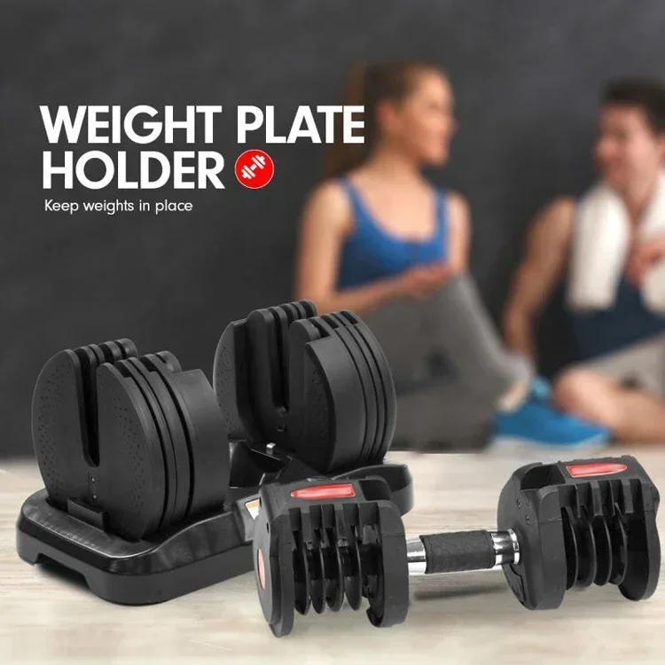 20KG Adjustable Gym Free Weight Fitness Rubber-Covered Dumbbells Iron And Steel Material Selective 3KG And 5LB Weight Lifting