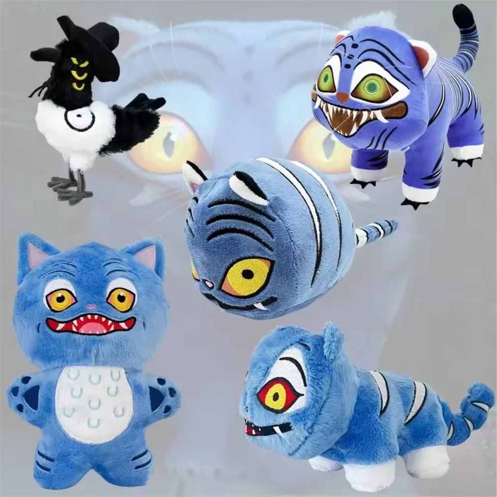 TreasuringU New Kpop Demon Plush Toys Game Hunters Tiger Stuffed Toy Doll Blue Tiger Animals Plushie Birthday Gifts